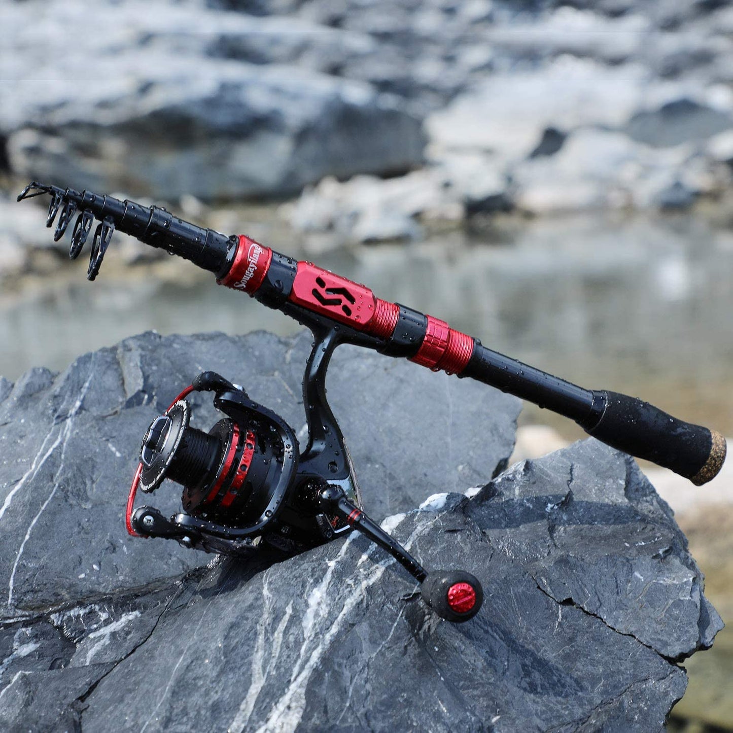 Telescopic Fishing Rod Combos with Portable Fishing Pole, Spinning Reels, and Travel Carrier Bag for Saltwater and Freshwater Fishing
