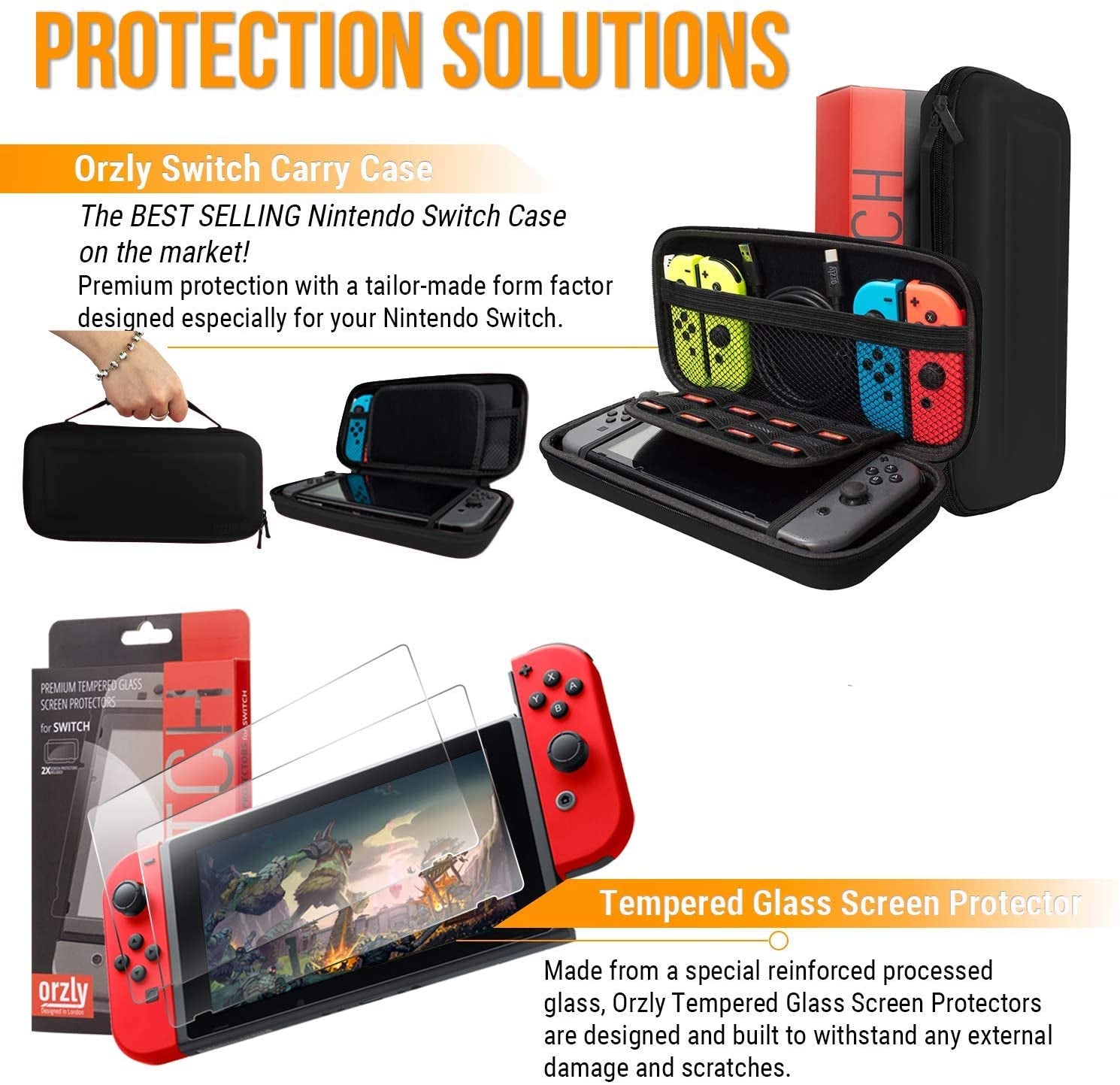 Accessory Bundle Kit for Nintendo Switch OLED Console Users - Jet Black