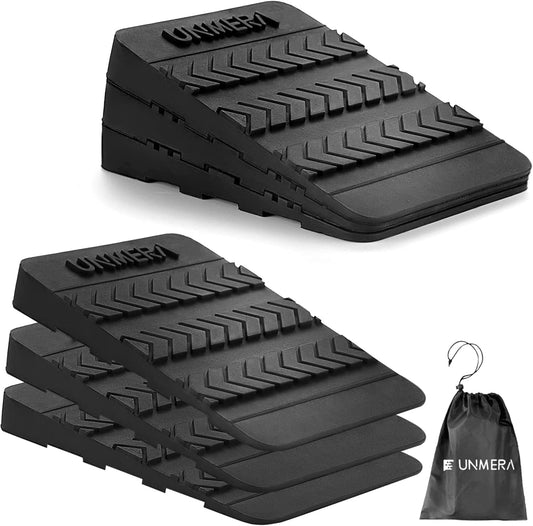 Adjustable Non-Slip Rubber Squat Wedge Blocks (6PCS) - Improve Mobility, Balance, and Strength for Squats, Deadlifts, and More.