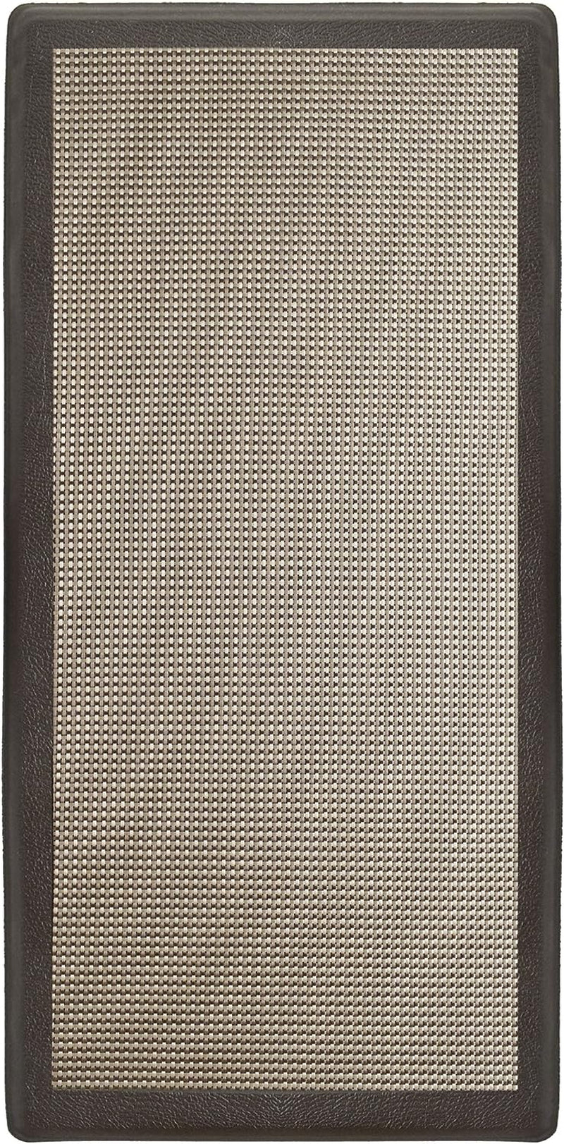 Ergonomic Anti Fatigue Mat in Brown: Provides Comfortable Standing in Kitchen, Bathroom, or Workstation. Memory Foam Mat measuring 39"×20"×0.50" (L×W×H).