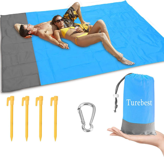 Compact 79 * 55 inch Picnic Blanket - Sand Proof and Waterproof, Comes with a Portable Storage Bag, Perfect for Outdoor Travel, Camping, Hiking, Festivals, and Sports.