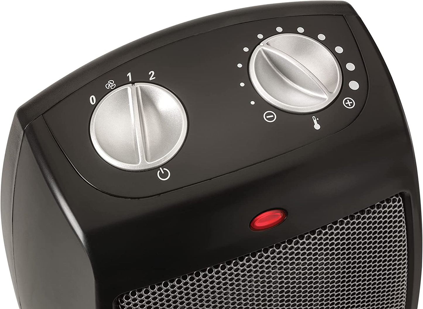 Portable Ceramic Space Heater with Adjustable Thermostat - Ideal for Home or Home Office Use in Black
