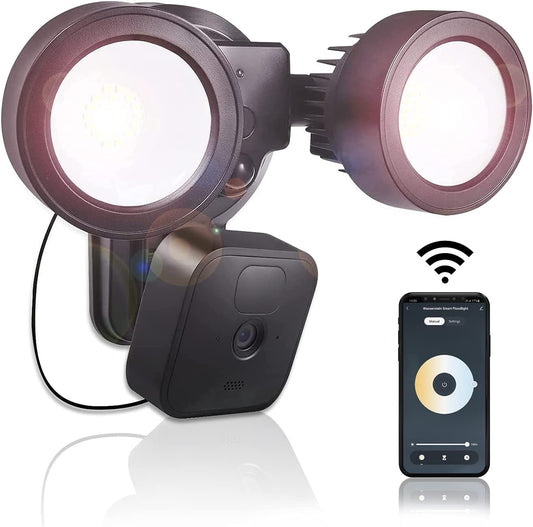Motion Sensor Smart Flood Light, Charger & Mount 3-In-1 Compatible with Blink Outdoor, Outdoor (3rd Gen) & XT2 Camera - 1500 Lumens, Wired, with Timer Control (Blink Cam NOT Included)
