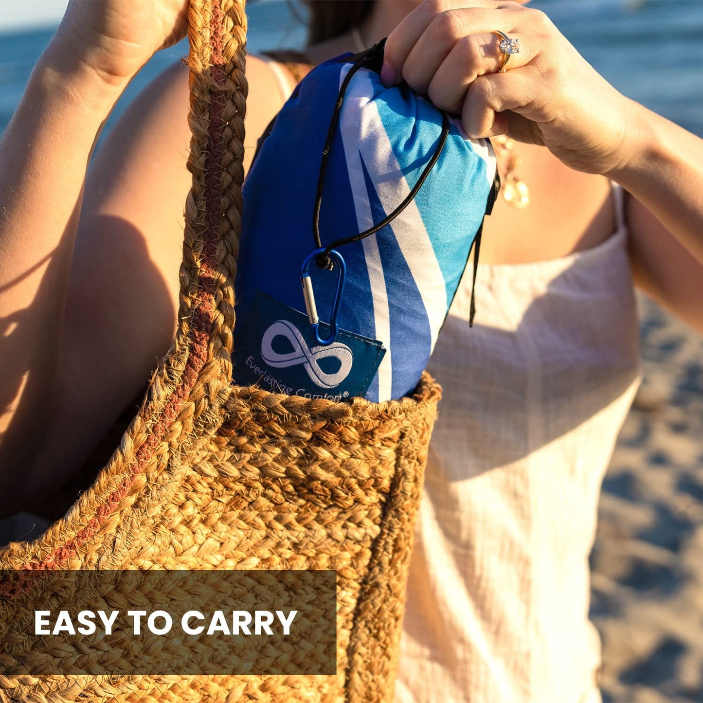 Waterproof Beach Blanket - Colorful Sandproof Beach Mat for Up to 10 People, Includes Stakes and Storage Bag - Large Microfiber Polyester Blanket Ideal for Beach Trips, Picnics, Concerts, and Hikes.