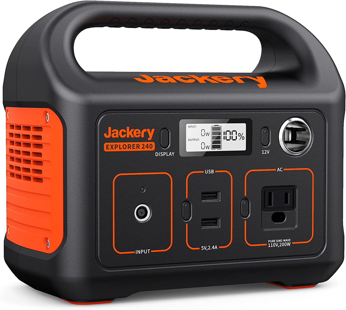 240 Portable Power Station - 240Wh Backup Lithium Battery with 110V/200W Pure Sine Wave AC Outlet - Ideal for Outdoors, Camping, Travel, Hunting, and Emergency Situations - Solar Generator (Solar Panel Not Included)