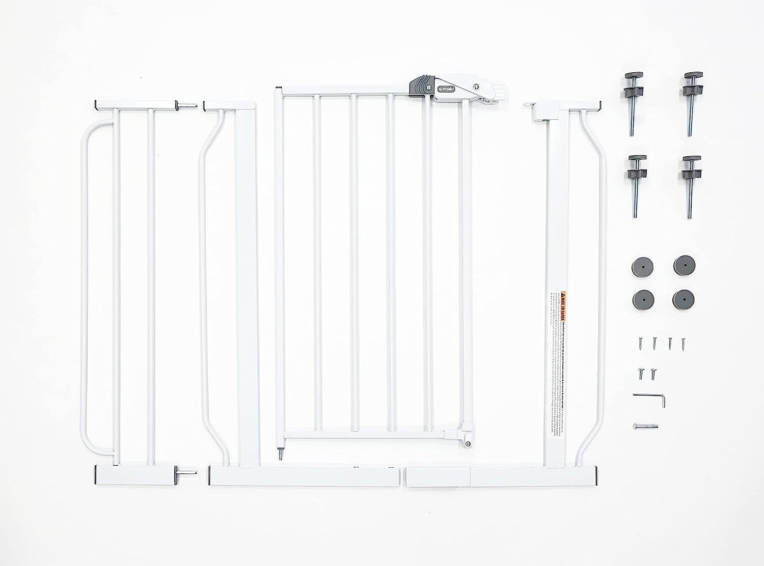 38.5" Extra Wide Baby Gate, With 6-Inch (15.25cm) Extension Kit, 4 Pack Pressure Mount Kit and 4 Pack Wall Mount Kit