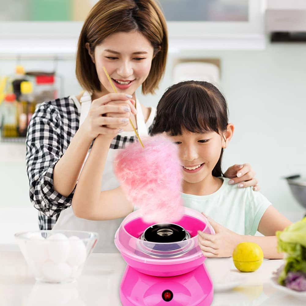 Portable Cotton Candy Machine: 450W Power, Includes Bowl, Sugar Scoop, and 10 Candy Sticks - Ideal for Home Use