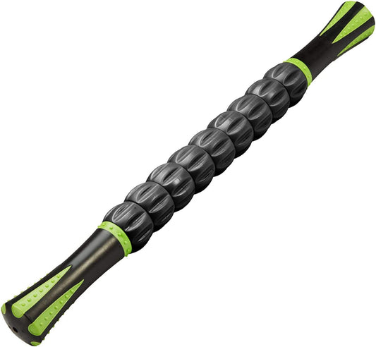 18-Inch Trigger Point Muscle Roller Stick: Silent Massager for Pain Relief, Soreness, Cramping, Massage, Physical Therapy, and Body Recovery