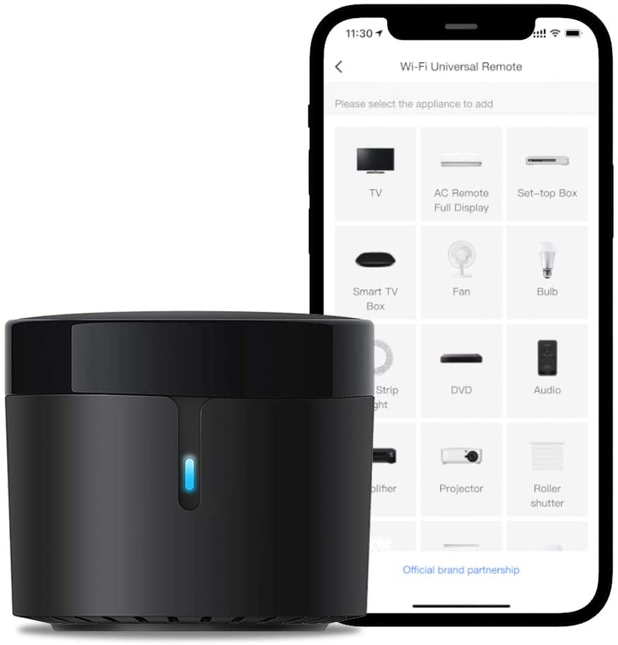 RM4 Mini Wi-Fi Infrared Blaster for TV, Air Conditioner, STB, and Audio - IR Universal Remote Control Compatible with Alexa, Google Home, and IFTTT