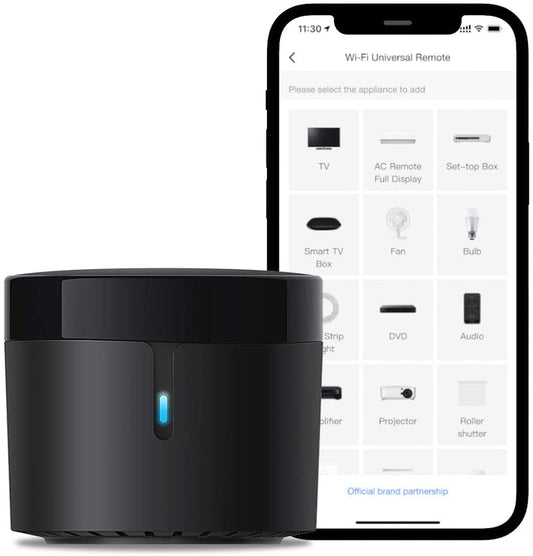 RM4 Mini Wi-Fi Infrared Blaster for TV, Air Conditioner, STB, and Audio - IR Universal Remote Control Compatible with Alexa, Google Home, and IFTTT