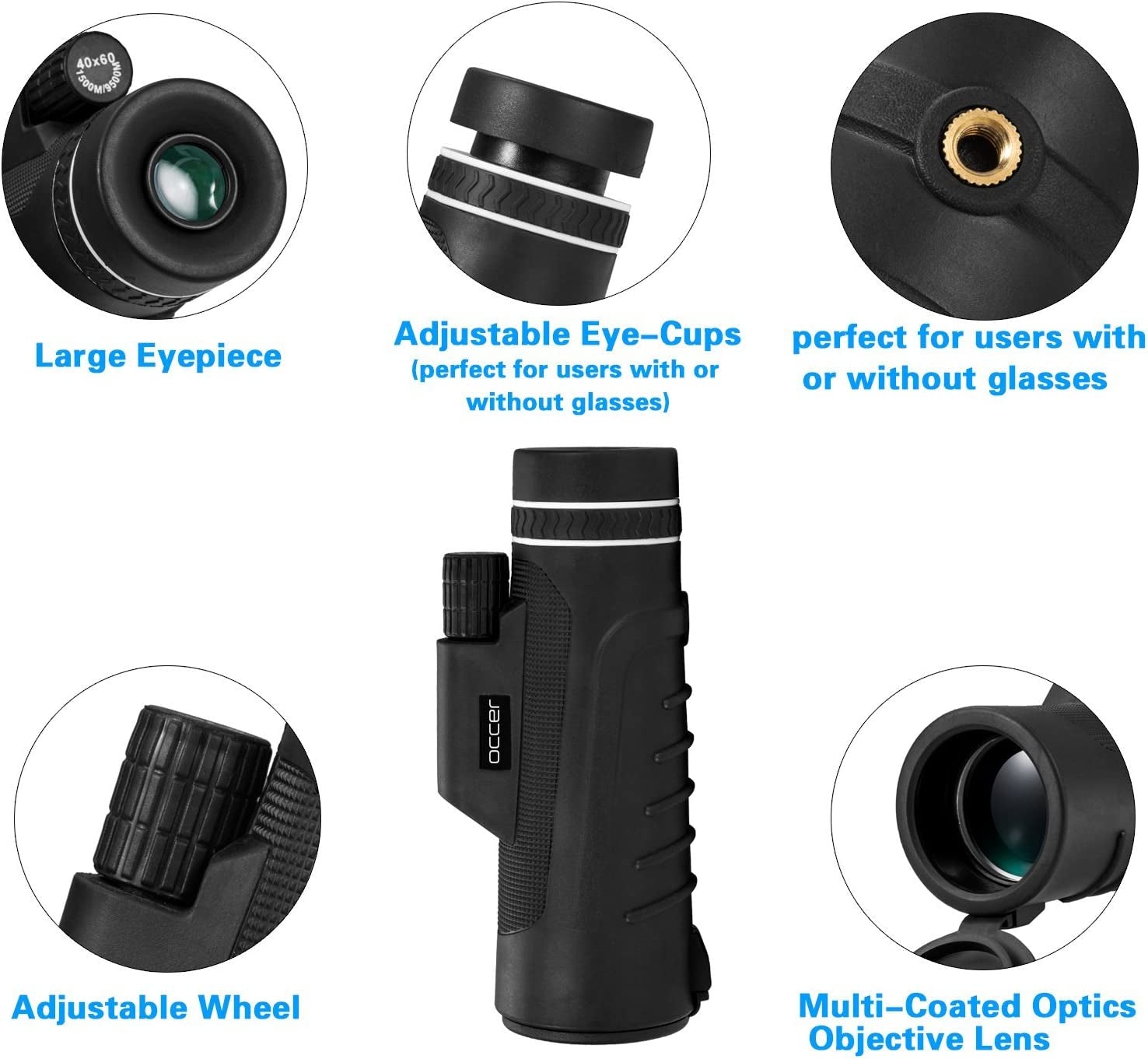 10X42 High-Power Monocular Telescope with HD Dual Focus, Waterproof Compact Monocular Featuring BAK4 Multi-Coated Zoom Lens, Ideal for Hunting, Bird Watching, Camping, and Outdoor Sports