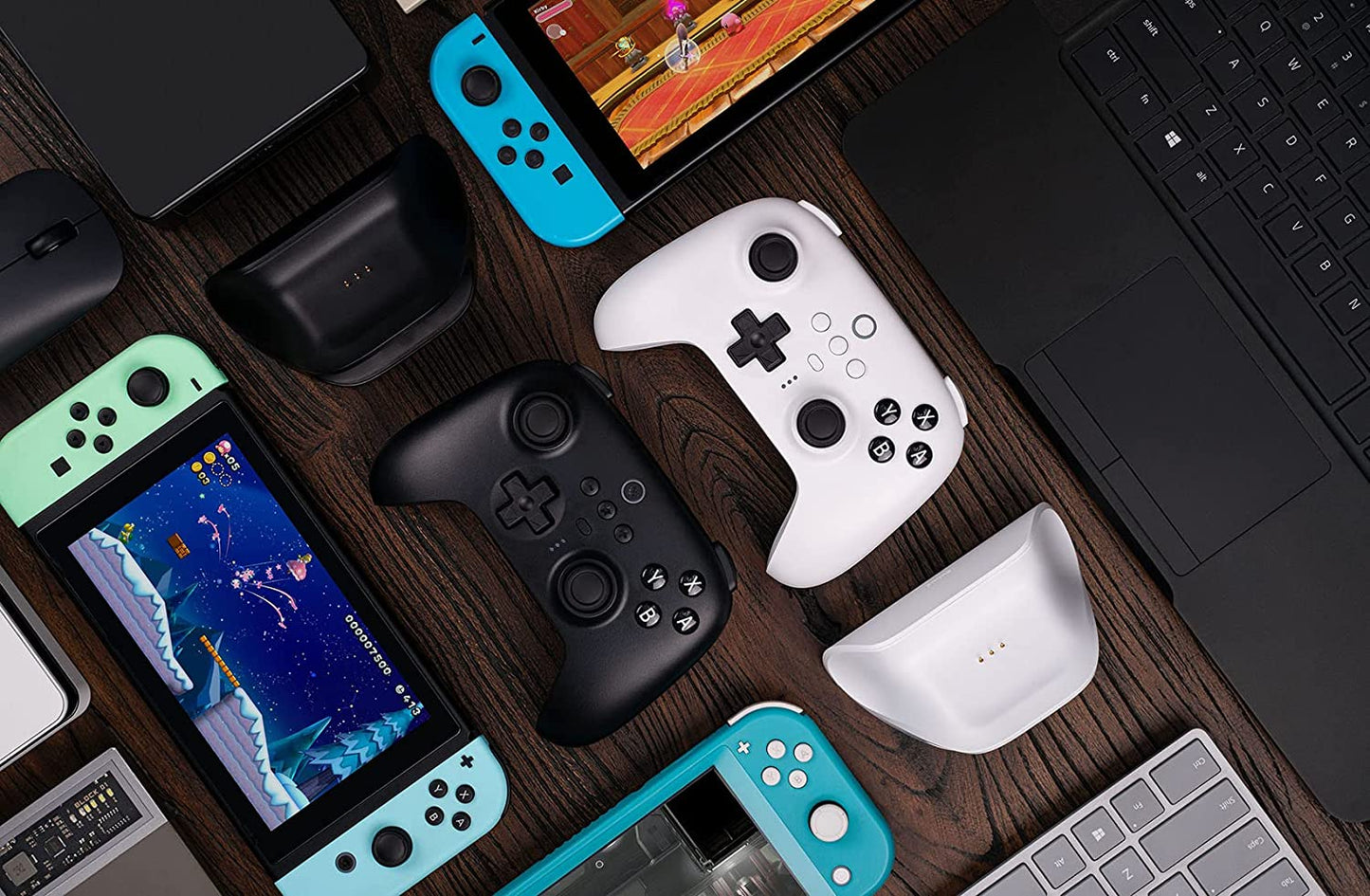 Wireless Pro Controller Ultimate Bluetooth Controller with Charging Dock, designed for Switch, Windows, and Steam Deck