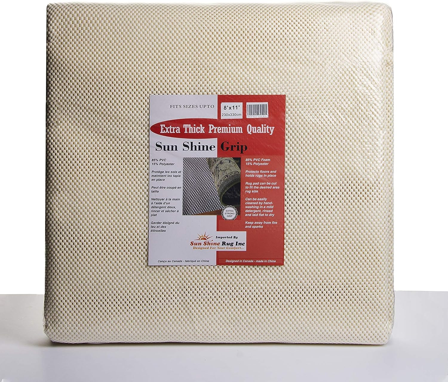 8' x 11' Extra Thick Non-Slip Rug Pad - Provides Grip, Comfort, Cushion, and Protection for Rugs and Mattresses on Hard Surfaces - Rug Underpad
