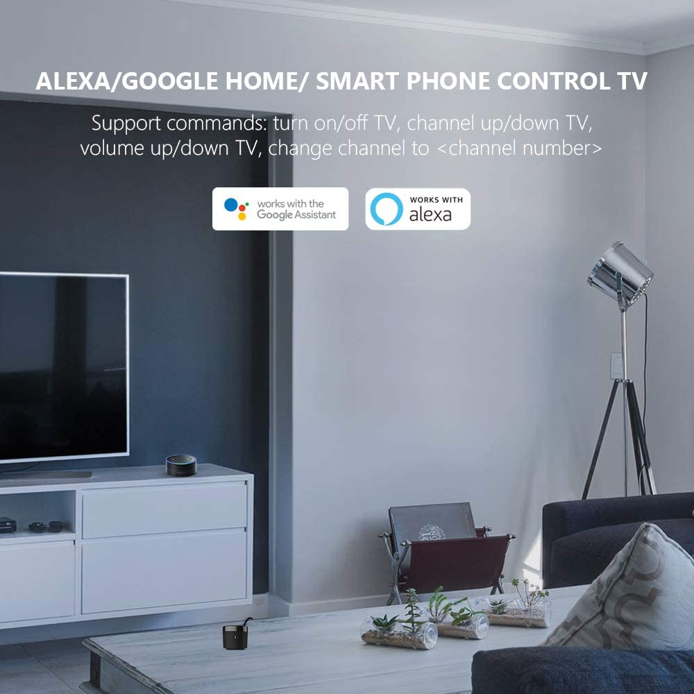 RM4 Mini Wi-Fi Infrared Blaster for TV, Air Conditioner, STB, and Audio - IR Universal Remote Control Compatible with Alexa, Google Home, and IFTTT