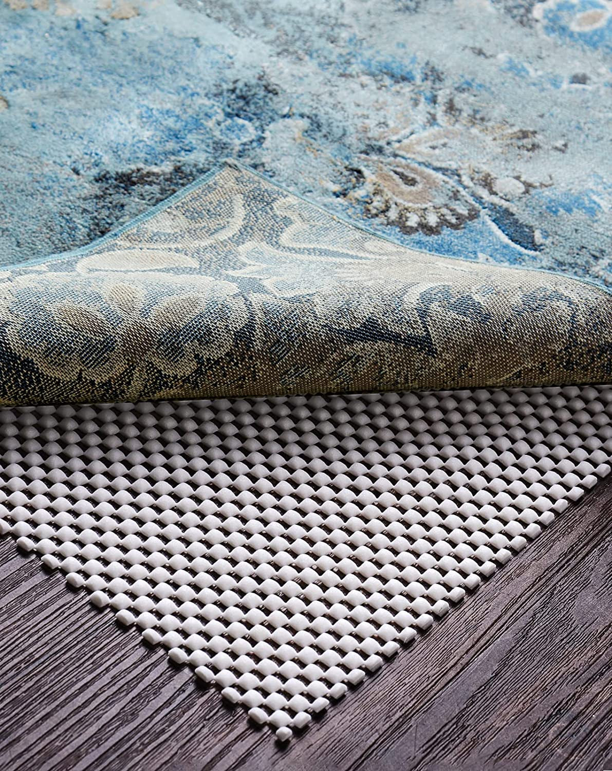Rug Gripper Pad for Hardwood Floors - Non-Slip Rug Pads for Area Rugs - Thick Rug Grippers for Tile Floors - 2.5x13 Under Carpet Anti-Skid Mat - Ensures Your Rugs Stay Securely in Place