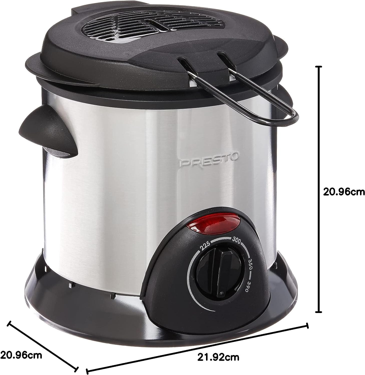  Stainless Steel Electric Deep Fryer - Silver