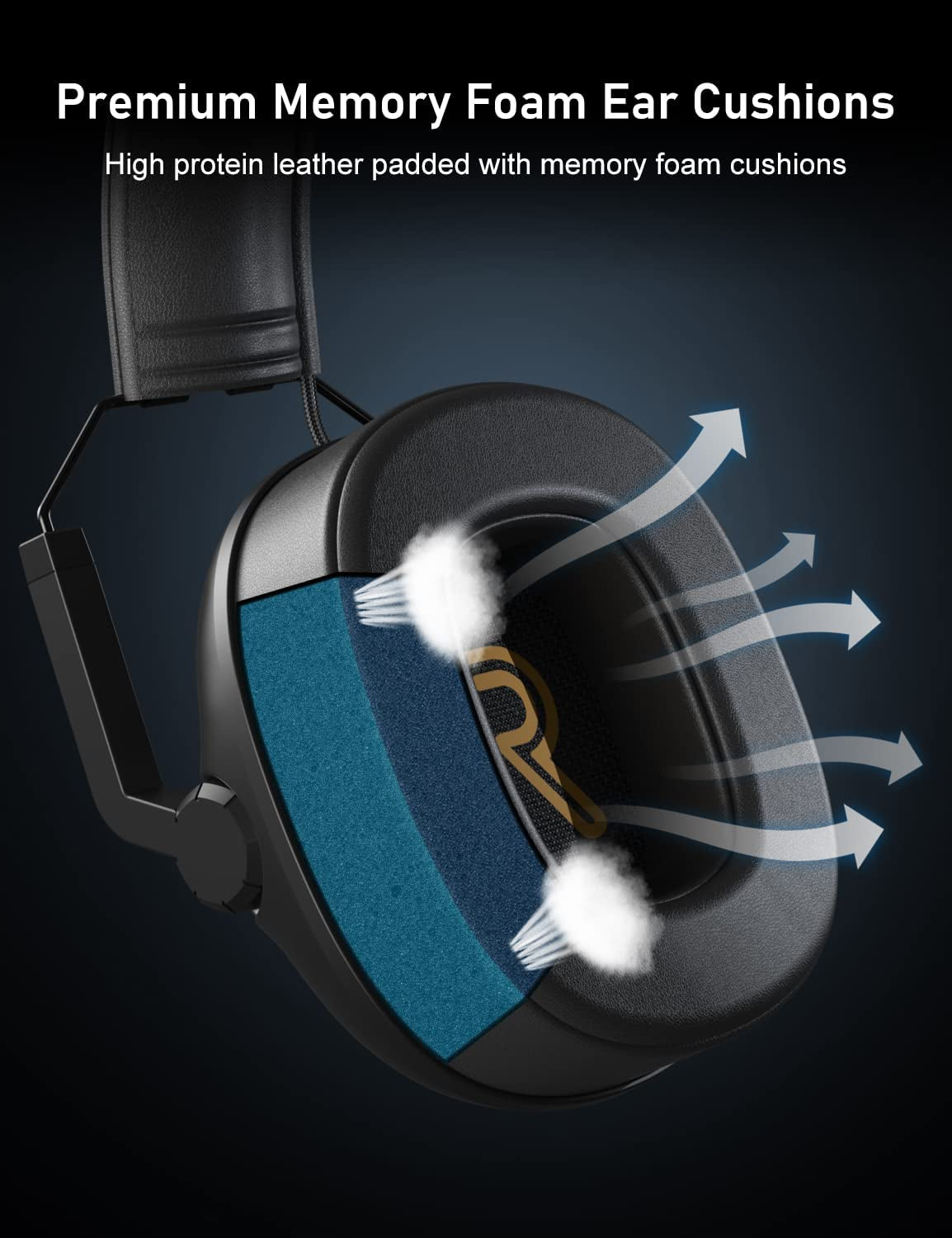 Surround Sound Pro Gaming Headset SG500: Noise Cancelling Microphone, Detachable Memory Foam Ear Pads. Portable Foldable Headphones for PC, PS4, PS5, Xbox One, Switch.