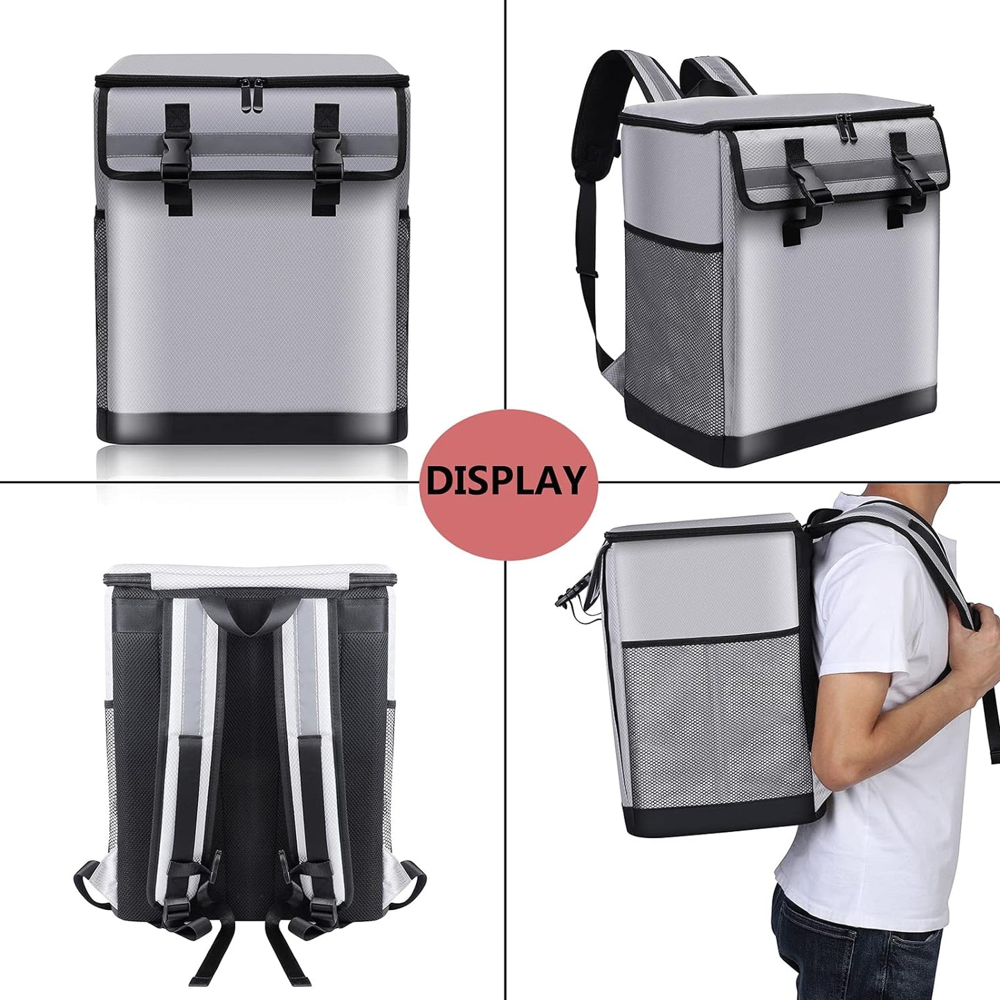 Waterproof and Leak-Proof 38L Insulated Cooler Backpack: Lightweight and Durable Bag for Hiking, Camping, and Picnics - Ideal for Men and Women