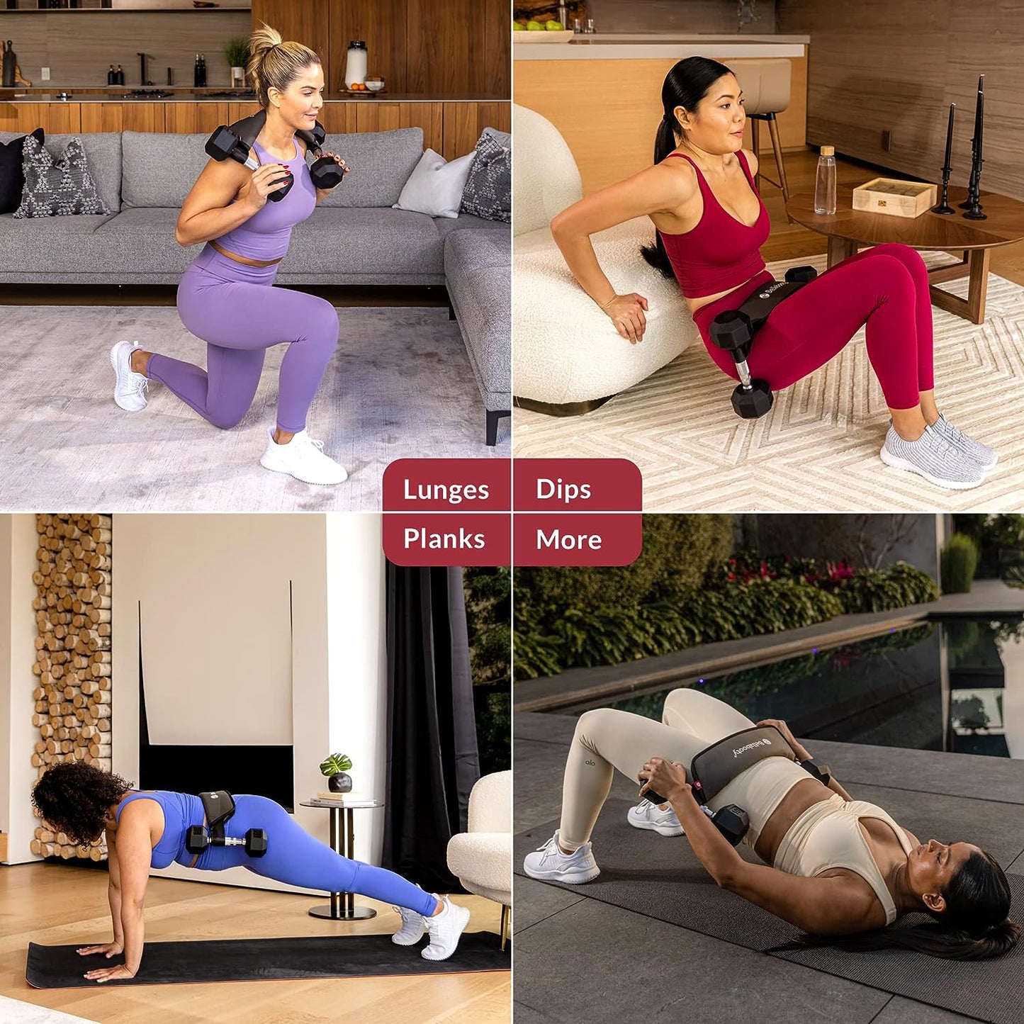 Hip Thrust Belt with Slip-Resistant Padding for Gym, Home, and On-the-Go Workouts, Compatible with Dumbbells, Kettlebells, or Plates"