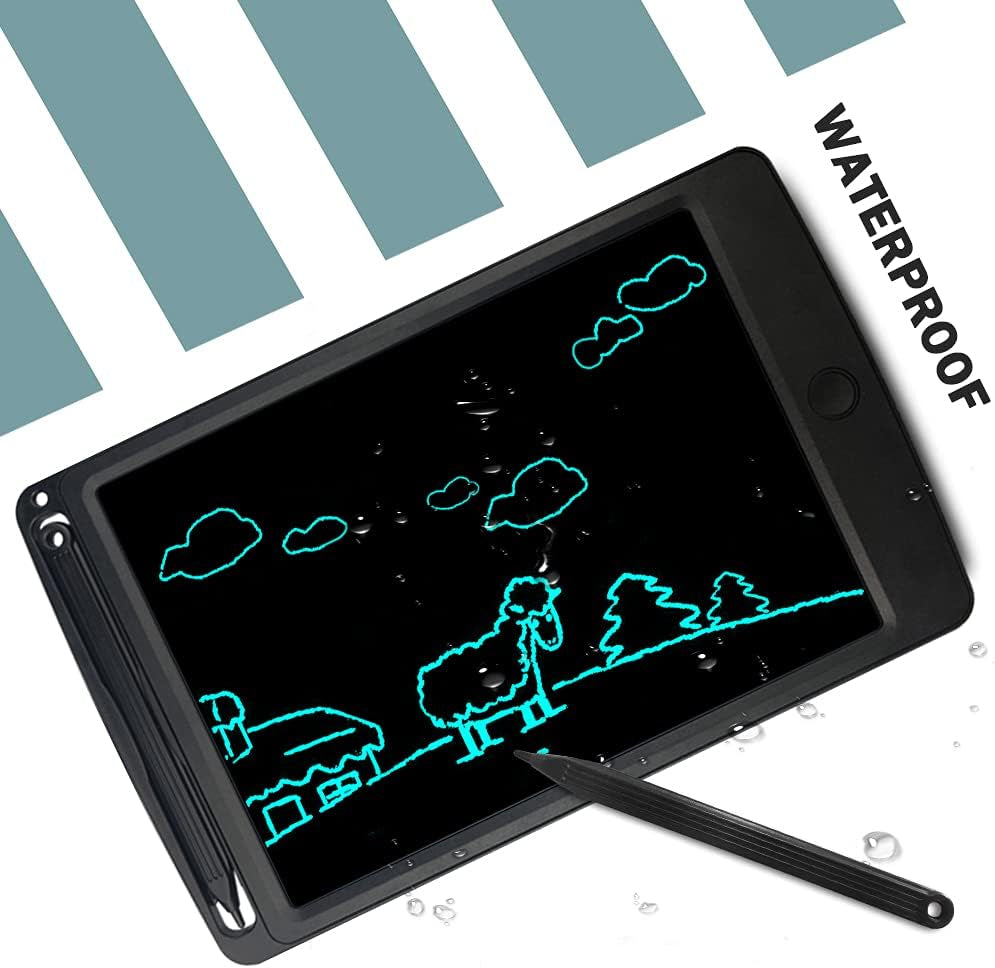  8.5 Inch LCD Writing Tablet for Kids - Doodle Board with Erasable Drawing Pad, Lanyard and Educational Learning Features - Ideal Gifts for Boys and Girls, Ages 3-7 (Black)