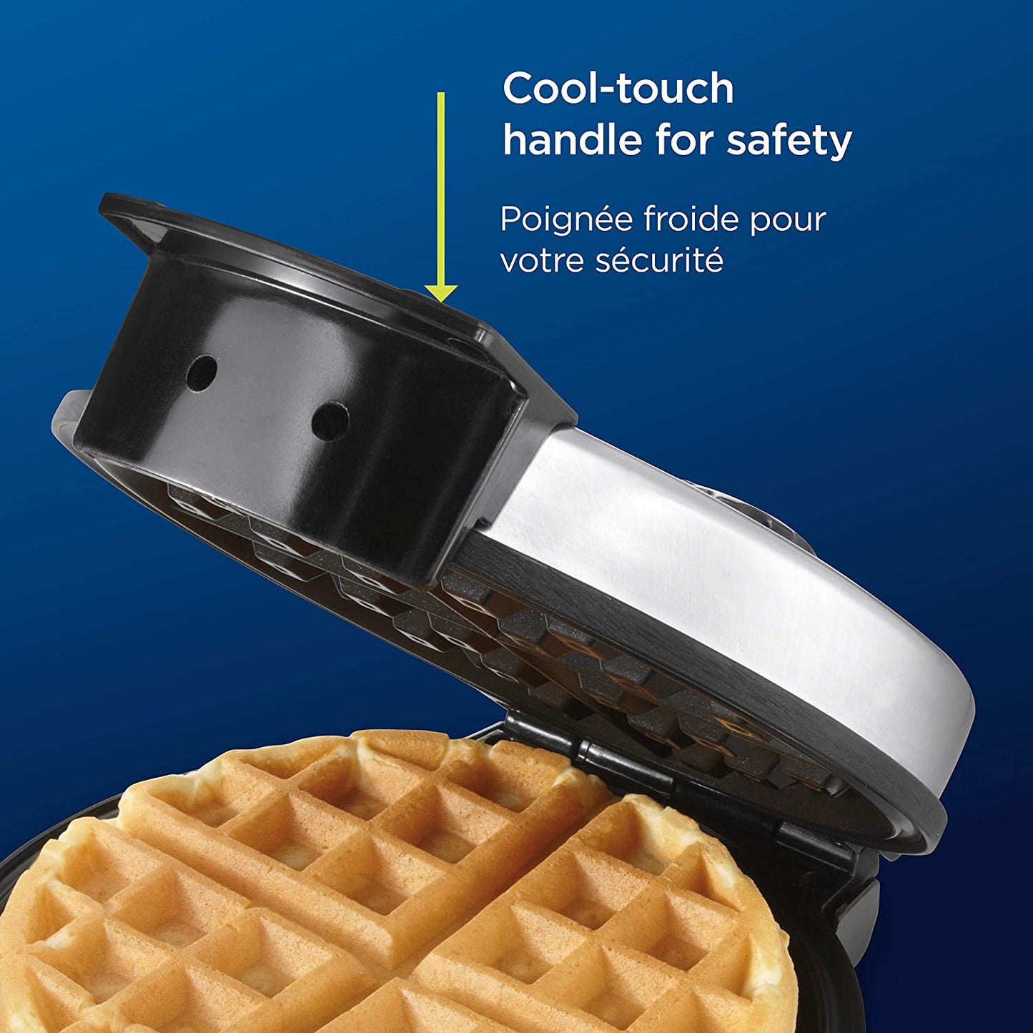 Belgian Waffle Maker, Stainless Steel -  8"