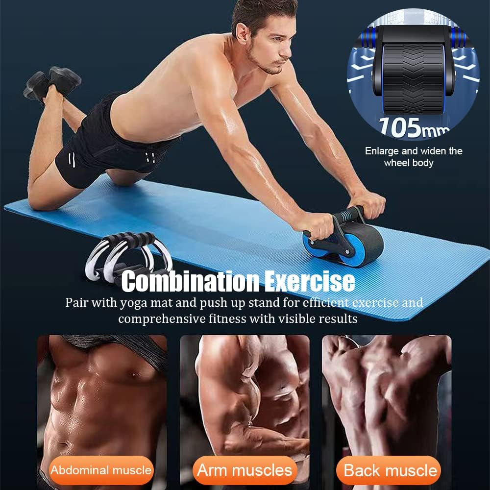 Automatic Rebound Abdominal Wheel - Ideal for Ab Stimulator and Core Workouts. Perfect for Beginners.