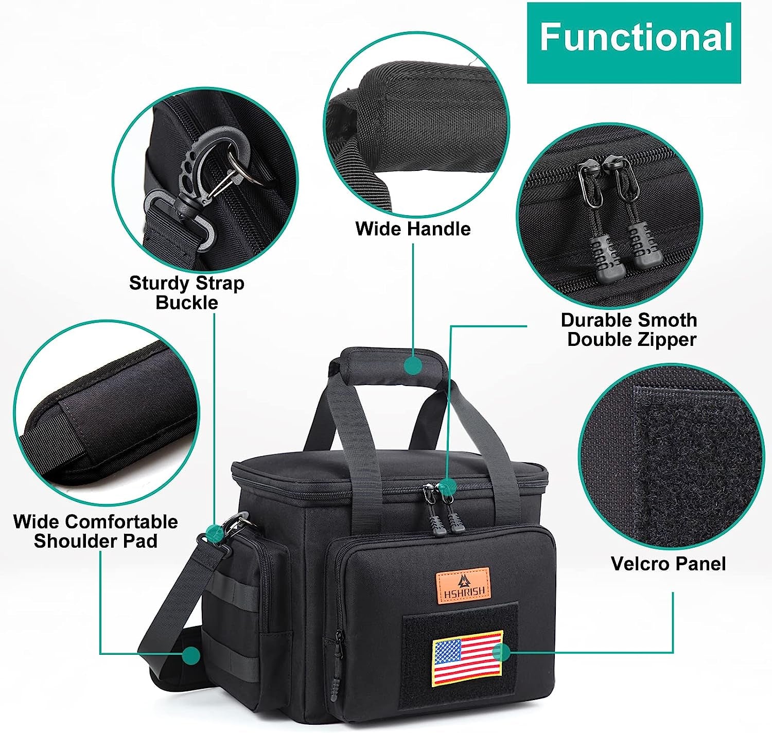 Heavy-Duty Insulated Lunch Bag with Shoulder Strap - 12L Capacity. Leakproof and Durable Tactical Lunch Box for Men. Ideal for Work, Shifts, Camping, Outdoor Adventures, and Day Trips.