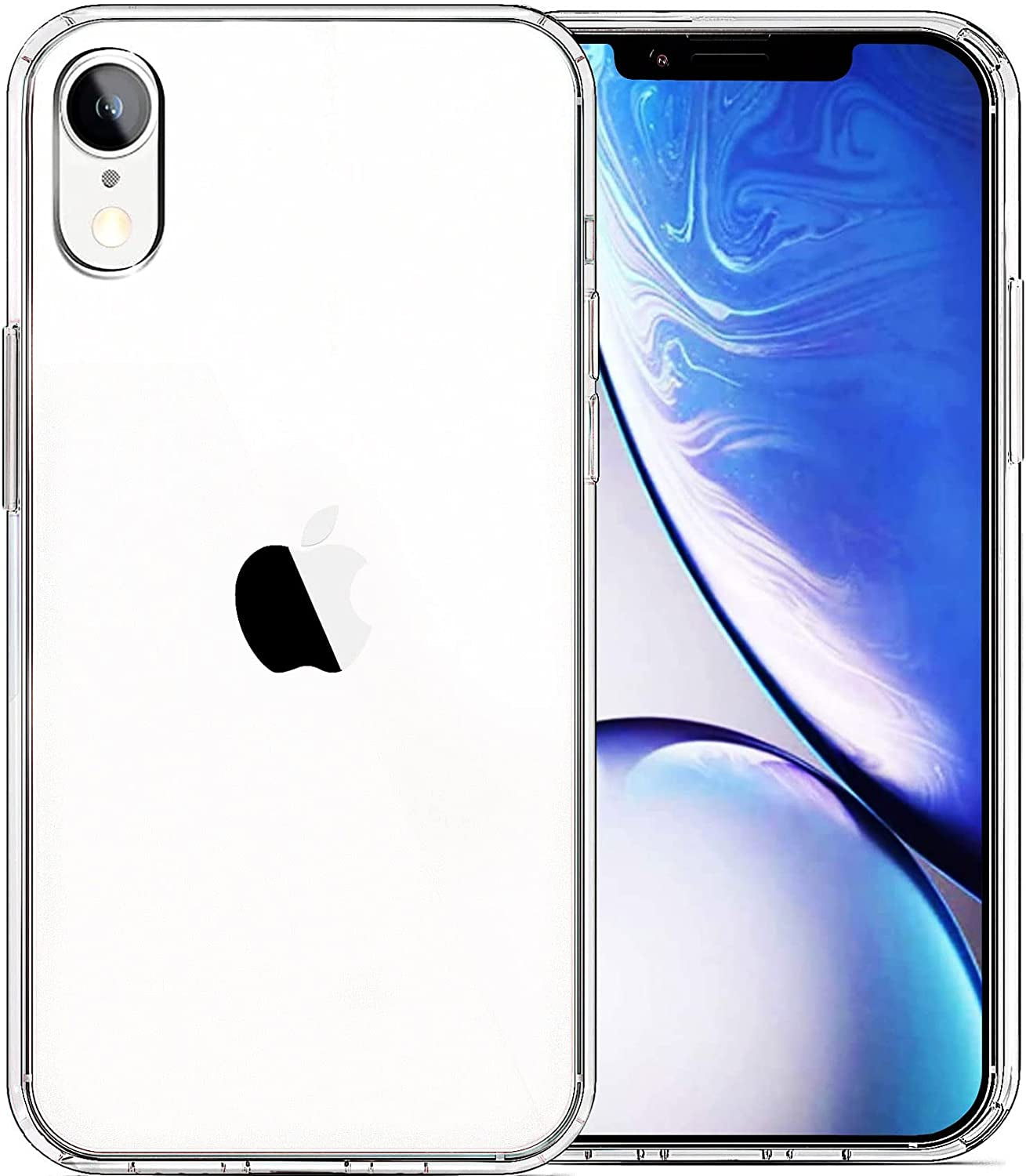 iPhone XR Case, Clear Soft Shockproof Protective Slim Thin Bumper Cover, Clear - 6.1 inch.