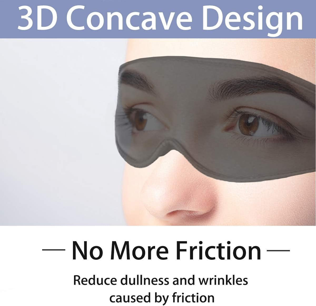 Sleep Mask: 3D Concave Design, 100% Blackout, Ultra-Soft, Adjustable for Men and Women. Ideal for Travel, Naps, Yoga, and Insomnia.