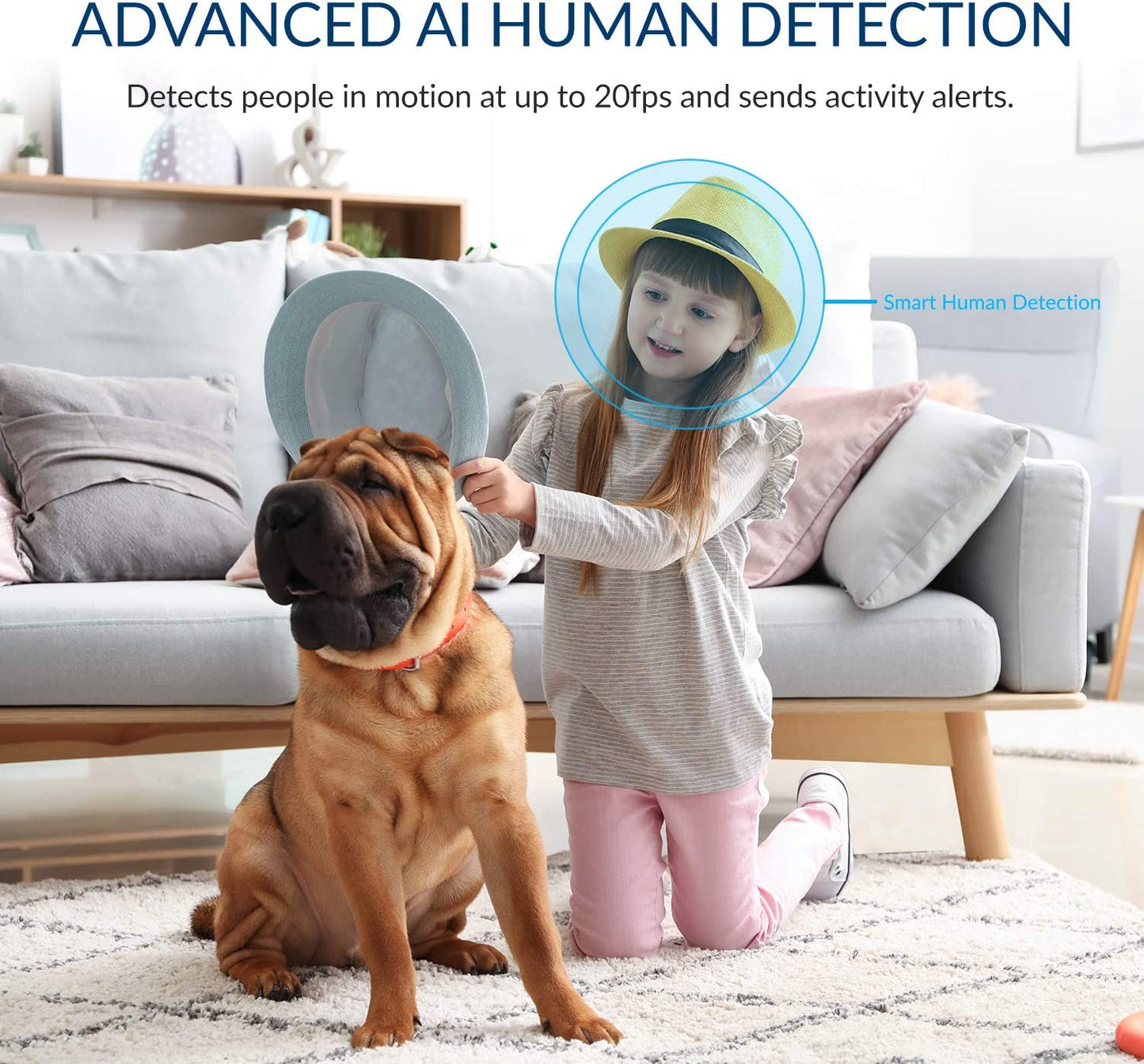 Smart Indoor Pet Dog Cat Cam: 2Pc Pan-Tilt Dome Security Camera with 360 Degree View - 2.4G Wireless - Night Vision - 2-Way Audio - Motion Detection - Phone App - Compatible with Alexa and Google Assistant