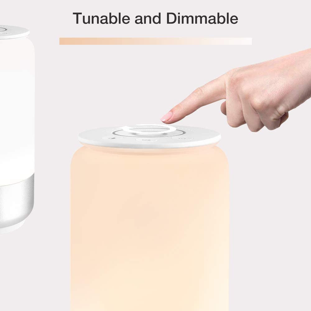 WiFi Smart Bedside Lamp: Dimmable, Works with Alexa, Google Assistant. Tunable White & Color Changing RGB Night Light. Perfect for Bedroom and Living Room. 2.4GHz WiFi Only.