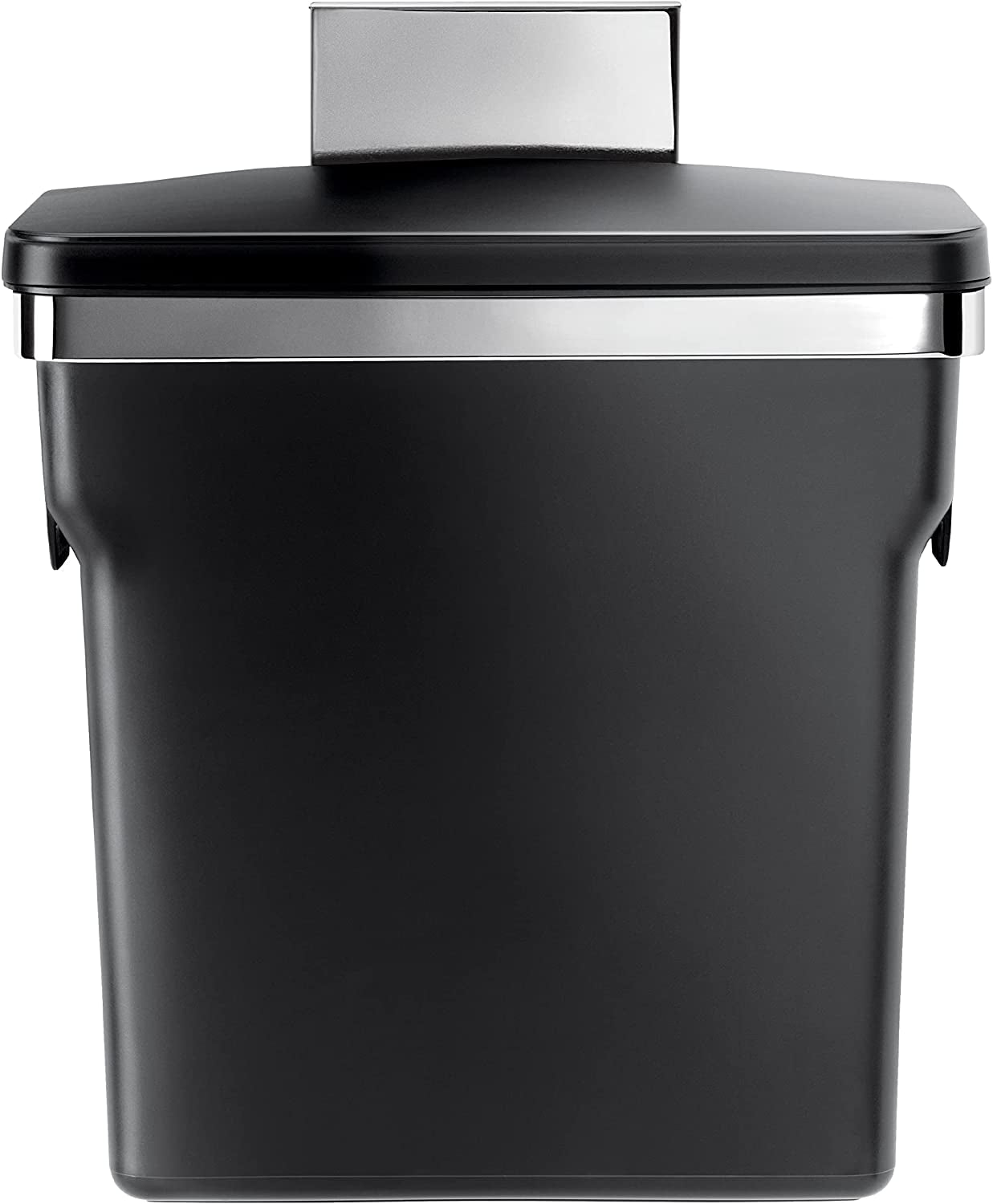 10 Liter / 2.6 Gallon In-Cabinet Trash Can: Heavy-Duty Steel Frame, Black.