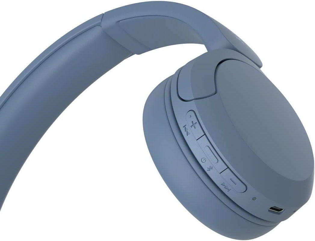 Blue WH-CH520 Wireless Bluetooth On-Ear Headphones with Microphones
