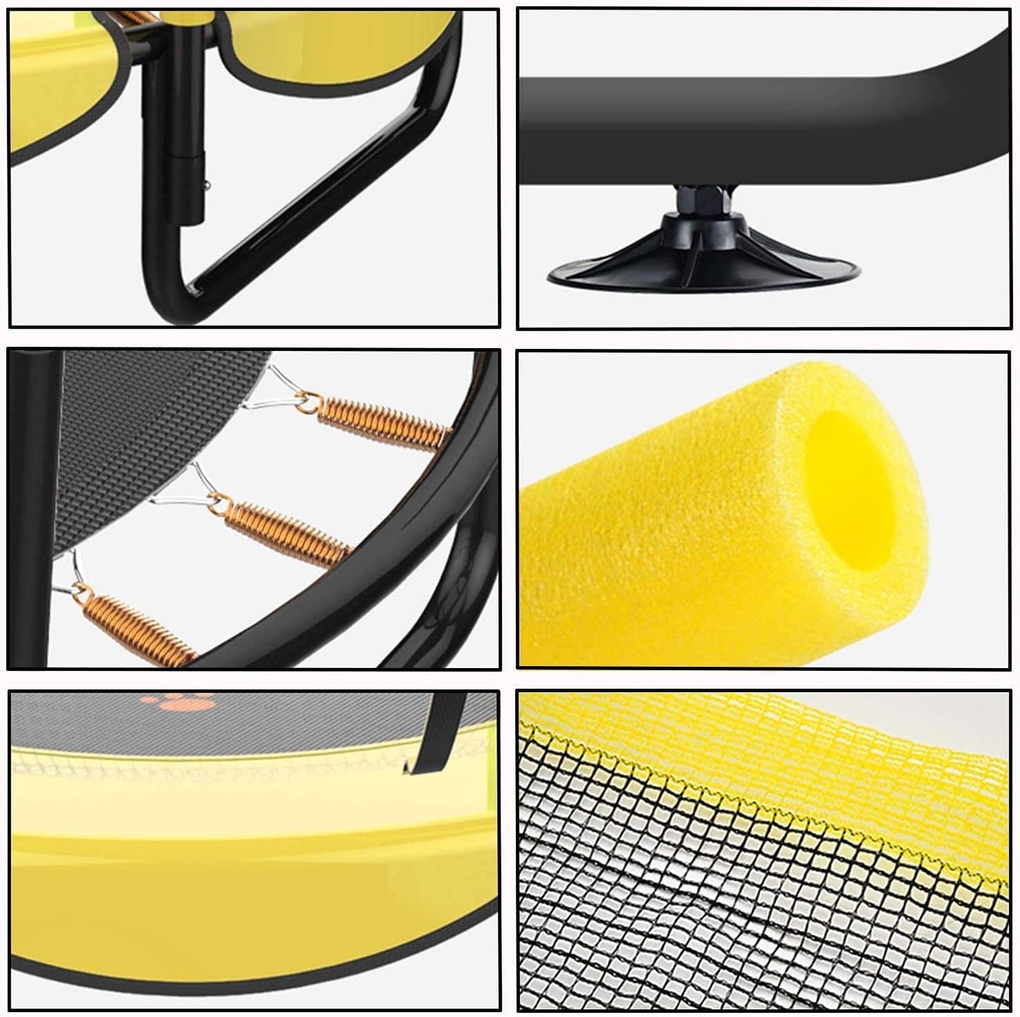 60" Indoor & Outdoor Trampoline for Kids - Small Trampolines with Basketball Hoop and Safety Enclosure - Ideal Birthday Gifts for Kids Ages 1-8 - Suitable for Boys and Girls