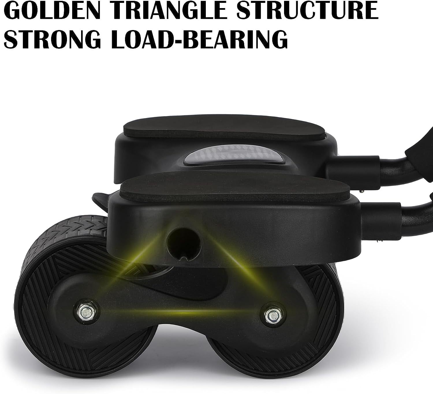 Automatic Rebound Ab Roller with Elbow Support, Tension Rope, Knee Mat, and Foam Grip - Core Strength Trainer for Ab Workouts. Dual Wheel Design.