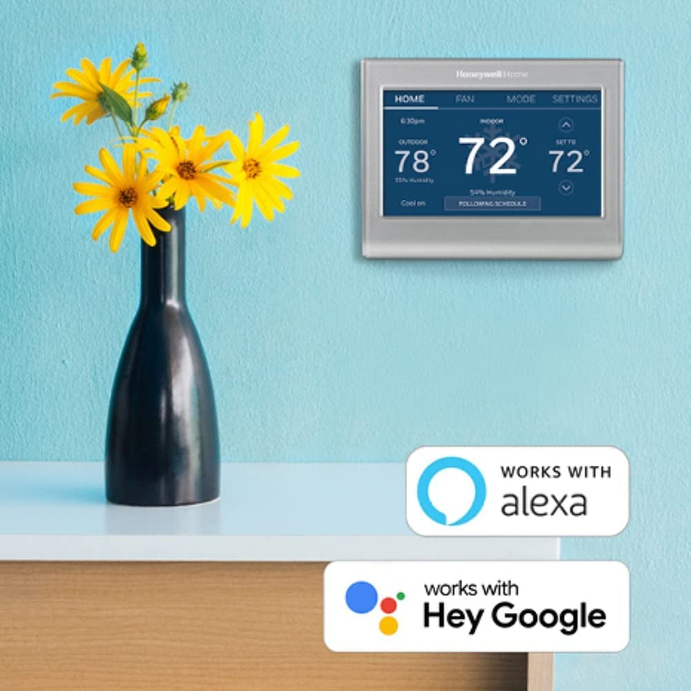 Wi-Fi Smart Color Thermostat for Home  RTH9585WF 1004, 7 Day Programmable, Touch Screen, Energy Star, Alexa Compatible, C-Wire Required