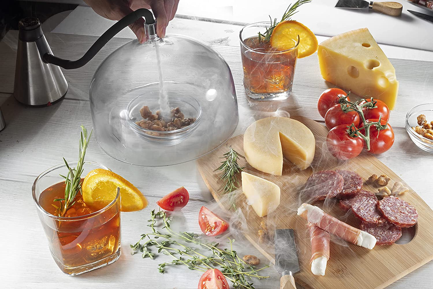 XL Dome Smoking Gun - Portable Hot and Cold Smoker Infuser Kit for Indoor and Outdoor Use - Fast and Efficient Smoking of Meats, Cheese, and Cocktails - Enhanced Capacity for Greater Smoking Experience - Ideal Holiday Electric Gift