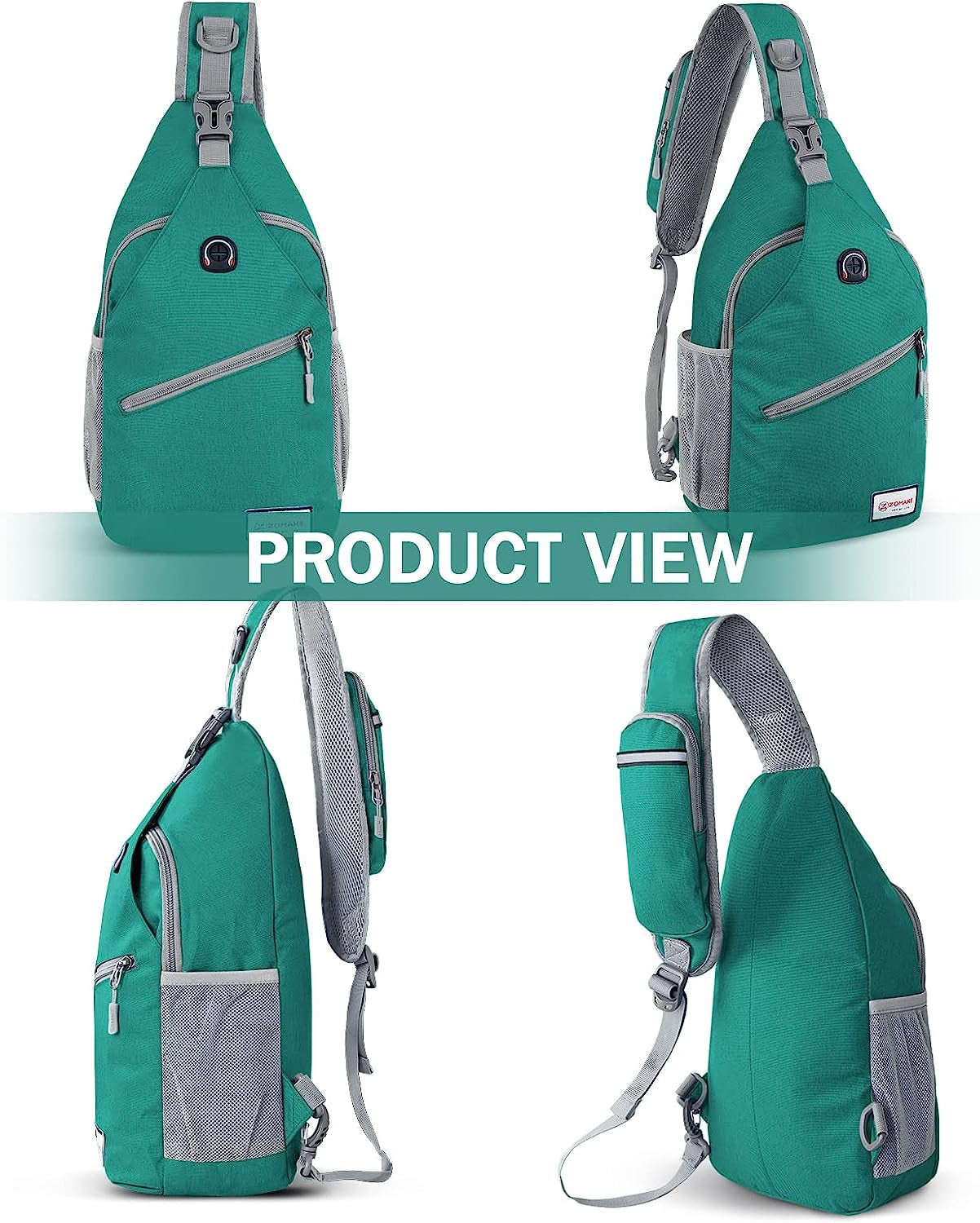 Crossbody Sling Bag - Shoulder Chest Bag for Women and Men - Ideal for Travel, Hiking, and Daypack Use