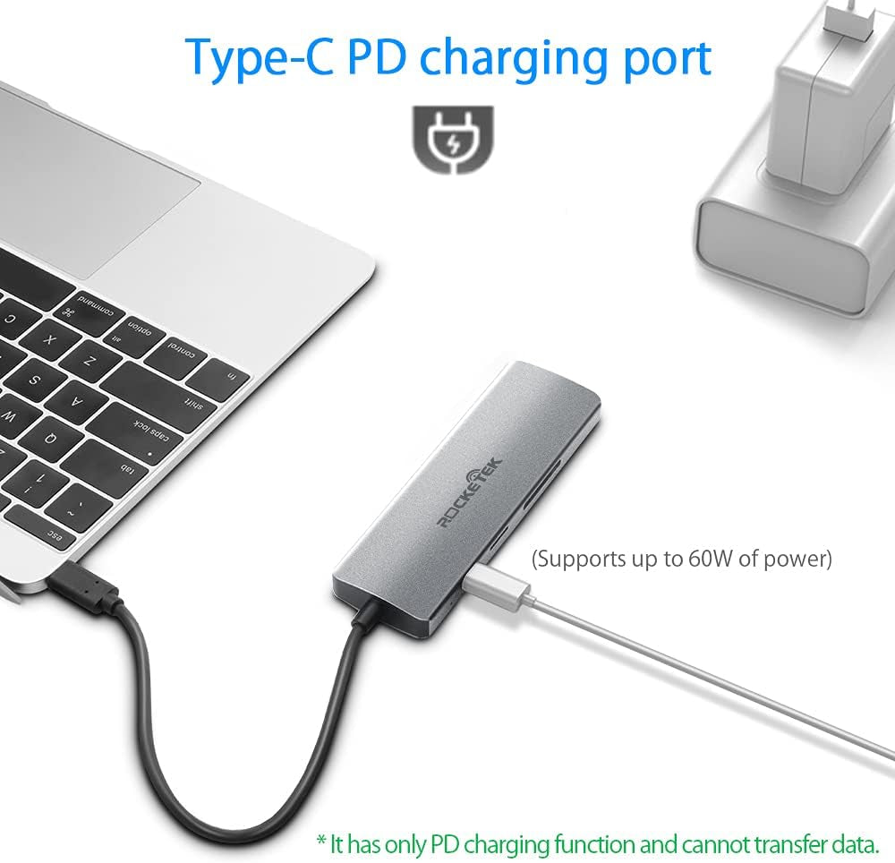 7-in-1 USB C Hub and HDMI Adapter - Features 4K USB C to HDMI, 3 USB 3.0 Ports, SD and TF Card Reader, USB-C Charging Port; Compatible with MacBook, iMac, Surface, Chromebook, Galaxy, XPS, and more.