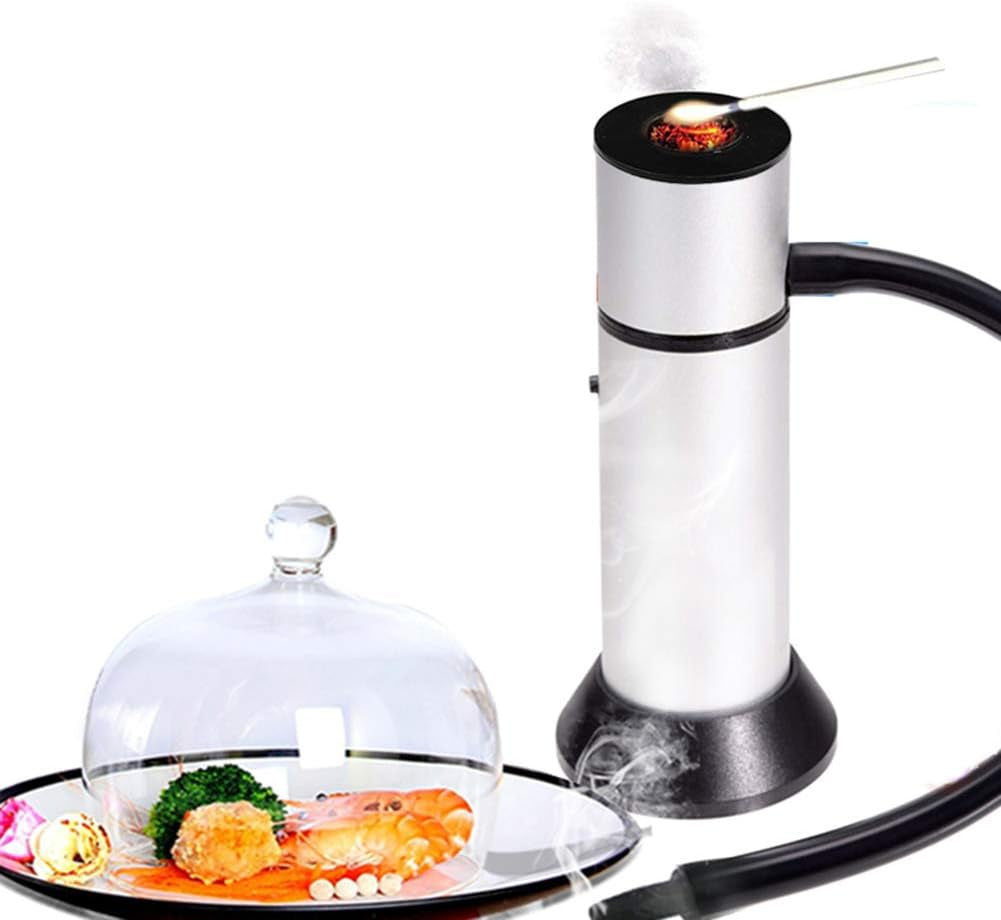 Portable Smoker with Handheld Cold Smoking Gun, Cocktail Drink Smoker, and Food Smoker - Includes Wood Chips - SG16 (Silver)