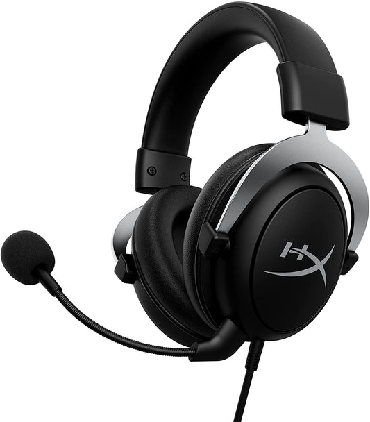 CloudX Standard Official Xbox Licensed Gaming Headset. Compatible with Xbox One and Xbox Series X|S. Features Memory Foam Ear Cushions, Detachable Noise-Cancelling Mic, and In-Line Audio Controls. Silver edition