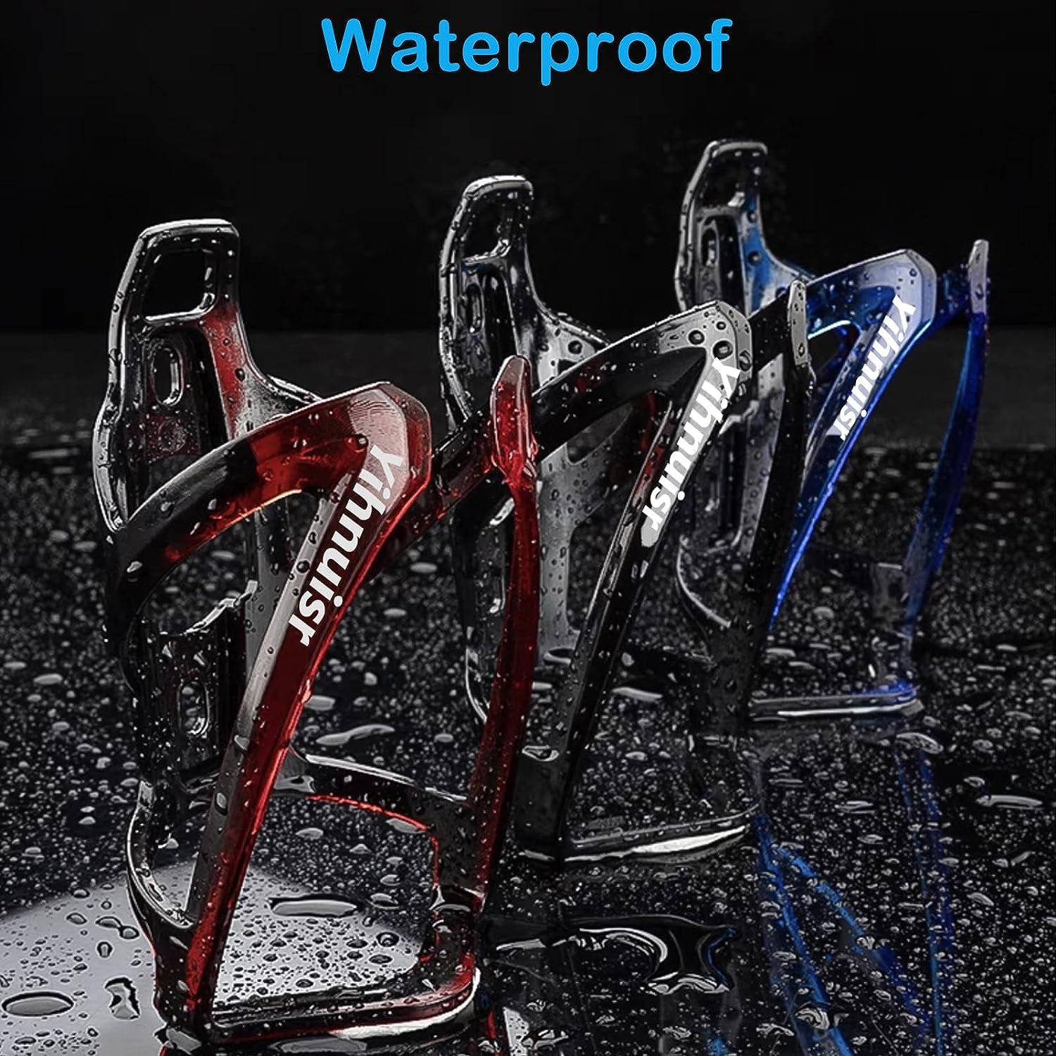 Universal Bike Water Bottle Holder: Durable Ultralight Plastic Cage for Bicycle, Suitable for MTB, Road Bike, and Mountain Bikes - Black