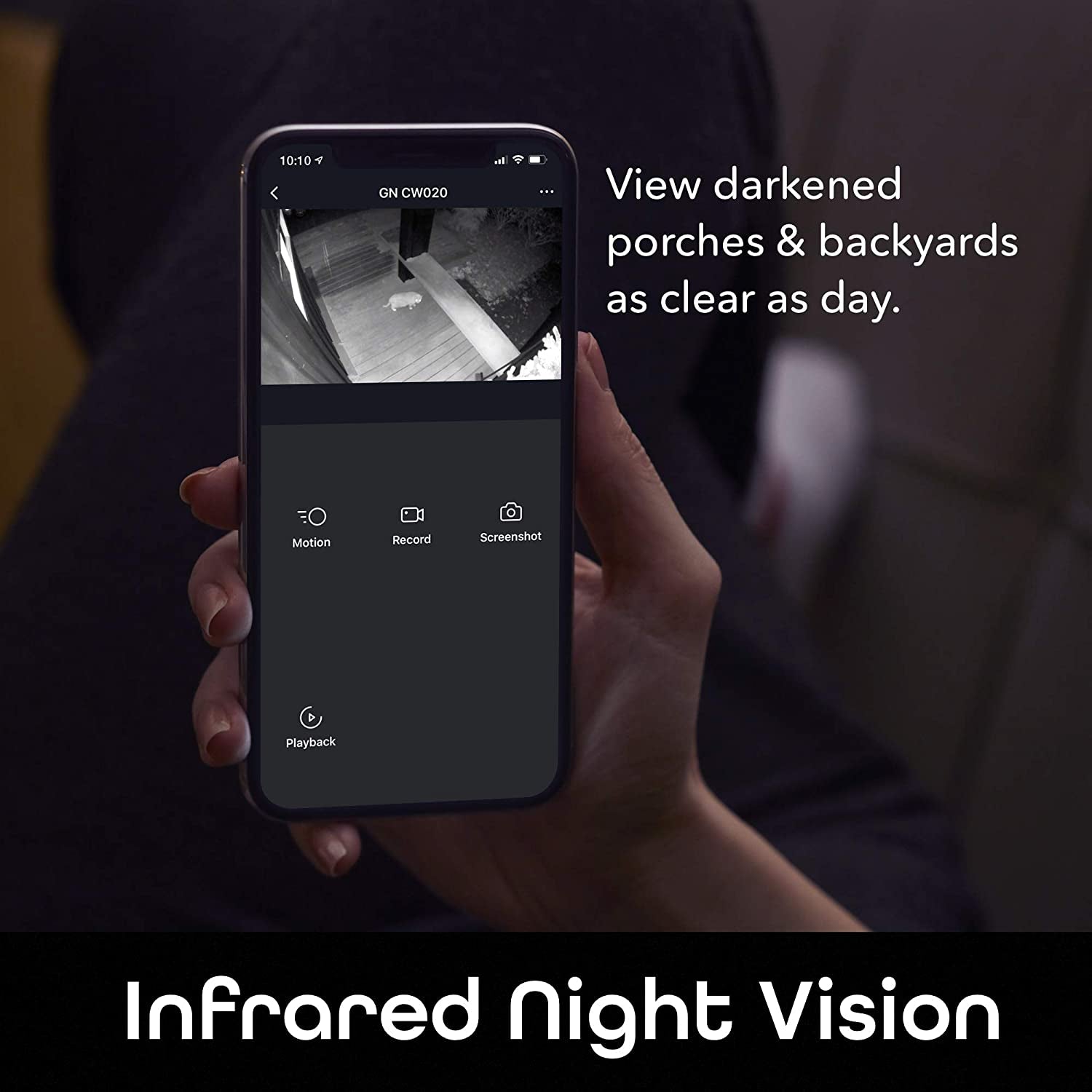 Outdoor Security Camera HD Hawk 2 - 1080P Wifi Surveillance Camera, Weatherproof IP66, Night Vision and Motion Detection, Works with Alexa and Google Assistant, No Hub Needed (Black)