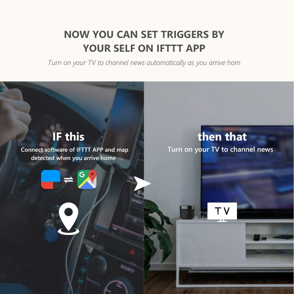 RM4 Mini Wi-Fi Infrared Blaster for TV, Air Conditioner, STB, and Audio - IR Universal Remote Control Compatible with Alexa, Google Home, and IFTTT