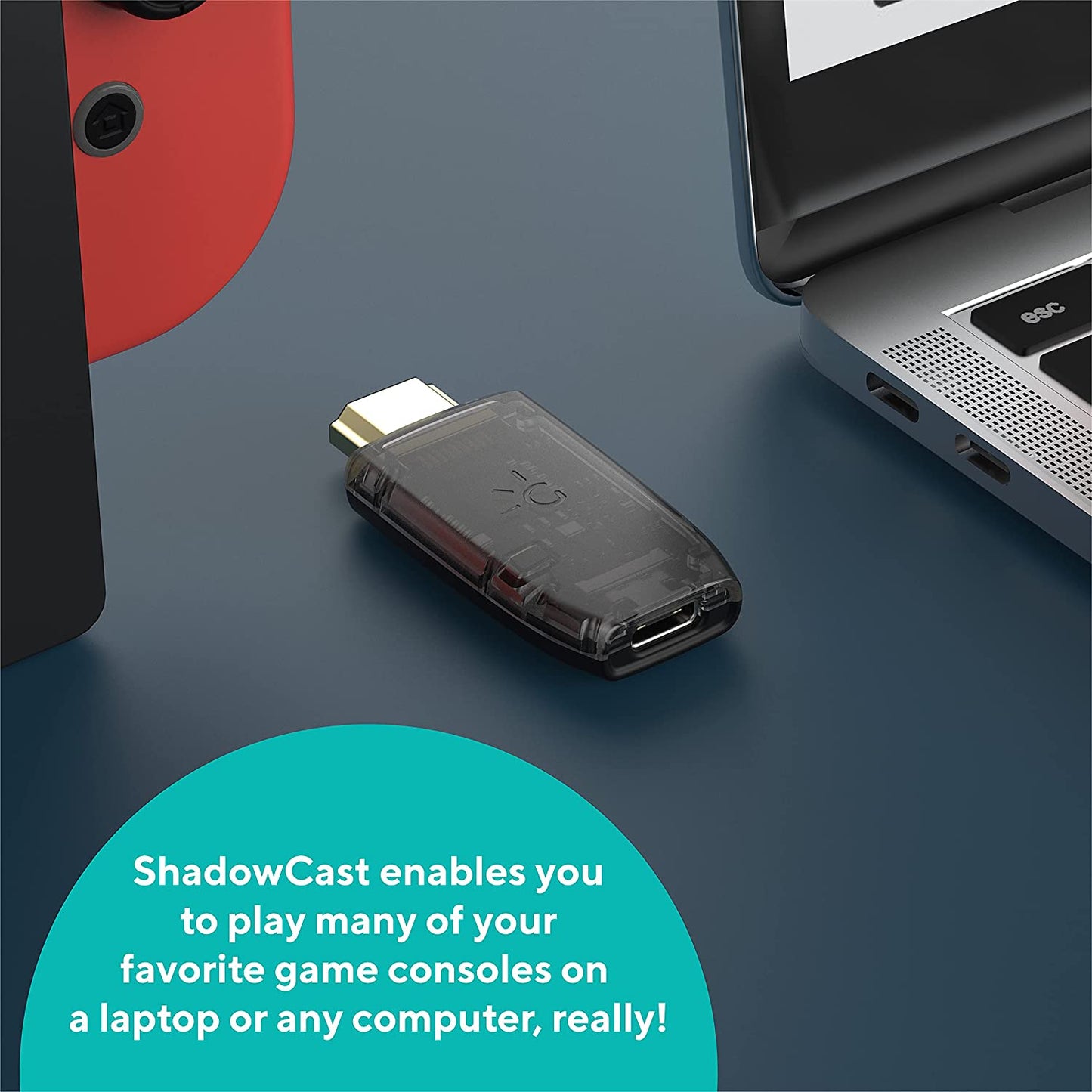 Shadowcast - Effortlessly Connect and Play Game Consoles on your Laptop, Compact Capture Card with Excellent Performance.