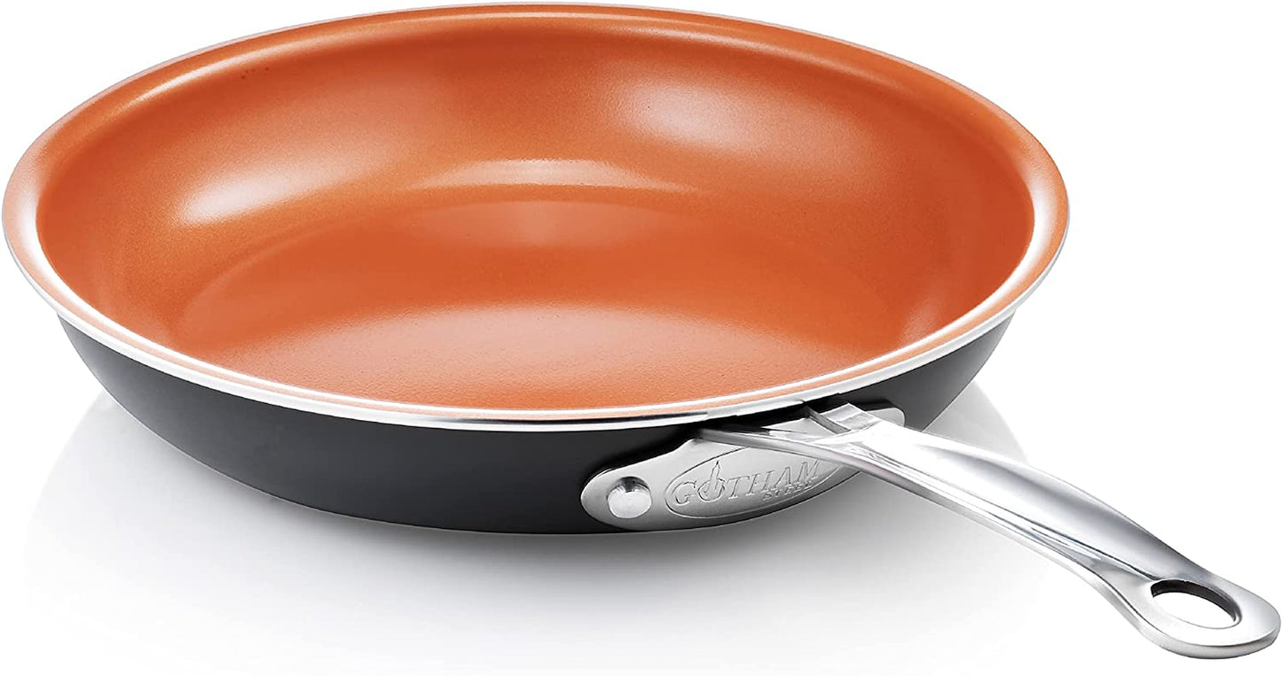 11" Ceramic Non-Stick Frying Pan - Long Lasting, Ultra-Durable, and Toxin-Free - Suitable for Stovetop, Dishwasher, and Oven Use - Includes Stay Cool Handle