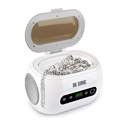 600ML Sonic Cleaner with 42KHz Frequency - Equipped with Digital Timer and Basket - Ideal for Cleaning Jewelry, Rings, Eyeglasses, Dentures, Watchbands, Coins, Small Metal Parts, and Daily Necessities.