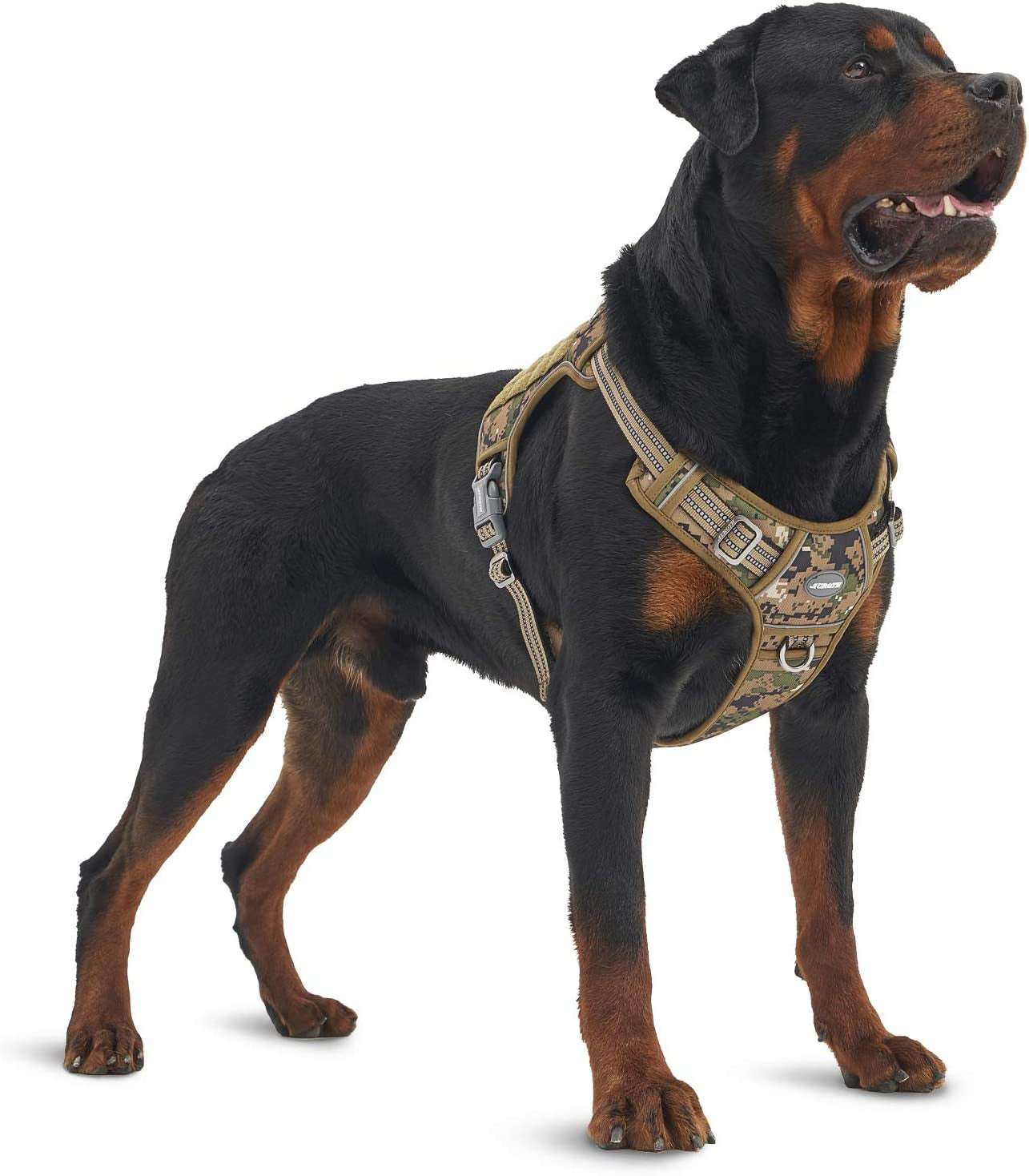 Adjustable Tactical Dog Harness - Designed for Small, Medium, and Large Dogs; Reflective, No Pull, and Suitable for K9 Working, Training, and Military Service; Offers Easy Control and Comfortable Fit.