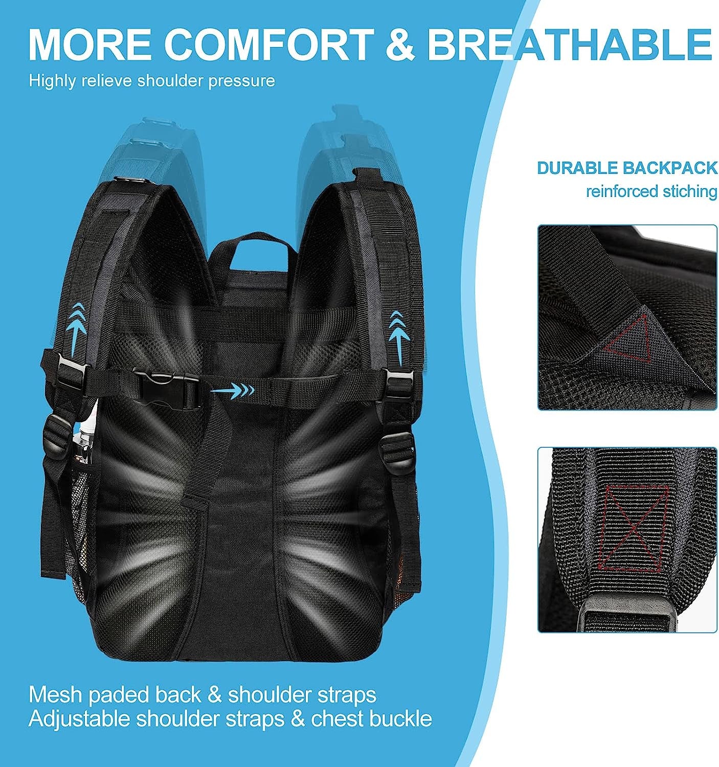 Insulated Leak-Proof Backpack Cooler for Men and Women - Waterproof Soft Cooler Bag for Camping, Hiking, Beach, Picnics, and Fishing - Holds 36/32 Cans
