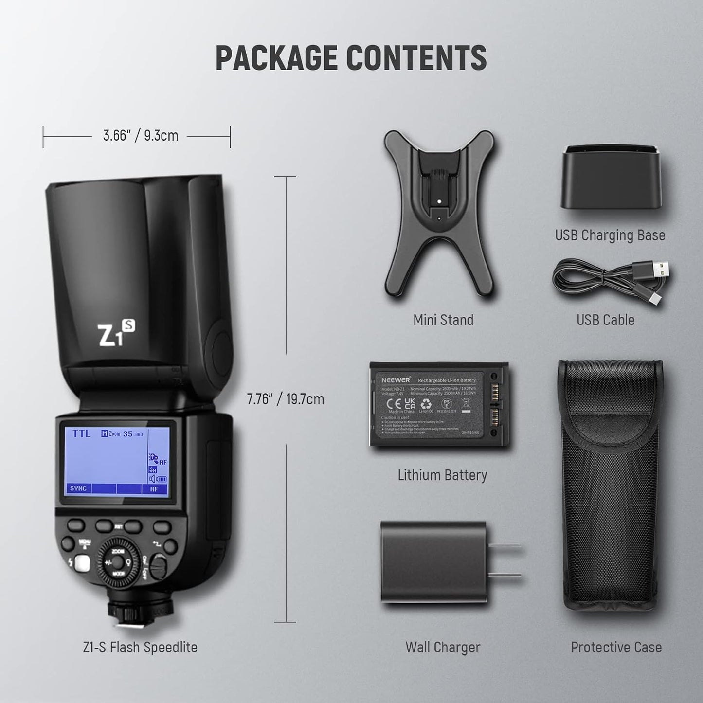 Round Head Flash Speedlite for Sony DSLR Cameras with High-Speed Sync, LED Modeling Lamp, and Long Battery Life